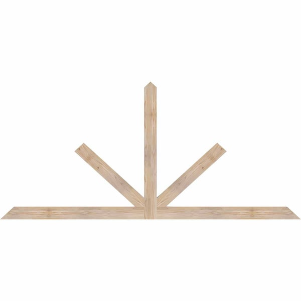 Ekena Millwork Saratoga Smooth Timber Gable Bracket, Douglas Fir, 84"W x 38"H x 1 1/2"D x 3 1/2"F, 11/12 Pitch GBW084X38X0204SAR00SDF - main